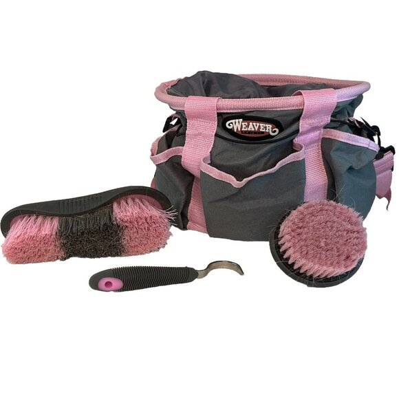 $20 Weaver Horse Grooming Set Pink And Brown - Picture 3 of 9